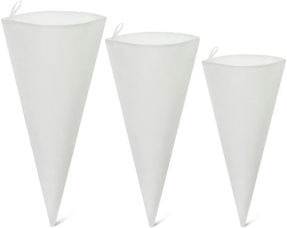 Jennice House Pastry Bags Set, 3 Pack of Reusable Cake Decorating Cotton Canvas Piping Icing Cupcake Bags in 3 Sizes -12 inch+14 inch+16 inch