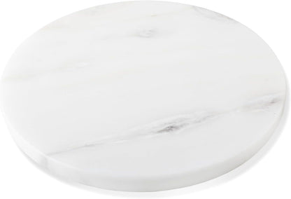 Koville African Natural Marble Cutting Board for Kitchen, 11inch Round Hand Crafted Marble Slab for Cheese, Charcuterie, Pastry Board - Wedding Gift, House Warming Gift(Namib Fantasy)