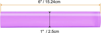 HARFINGTON Acrylic Clay Roller 6 Inch x 1 Inch Solid Non-Stick Plastic Round Tube Roller Polymer Clay Rod Fondant Rolling Pin for Shaping, Sculpting, Modeling DIY Crafts, Purple