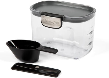 Progressive International ProKeeper+ Clear Plastic Airtight Food Baker's Kitchen Storage Organization Container Canister Set with Magnetic Accessories, 2- Piece Set (Specialty Flour 1.5-Quart)