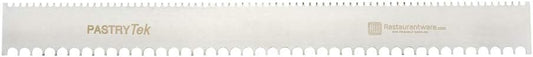 Restaurantware 19.8 Inch x 2 Inch Cake Comb 1 Semicircle Decorating Comb - Double-Sided Assorted Edges Stainless Steel Icing Smoother For Decorating Or Sculpting Desserts