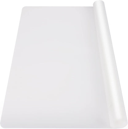 Ewen 39.4x23.5in 2mm Extra Large Silicone Mat, Thick Heat Resistant Placemat Silicone Mats for Kitchen Counter, Bar Workbench Table Protector Cover Pad for Air Fryer Coffee Maker Stove Translucent