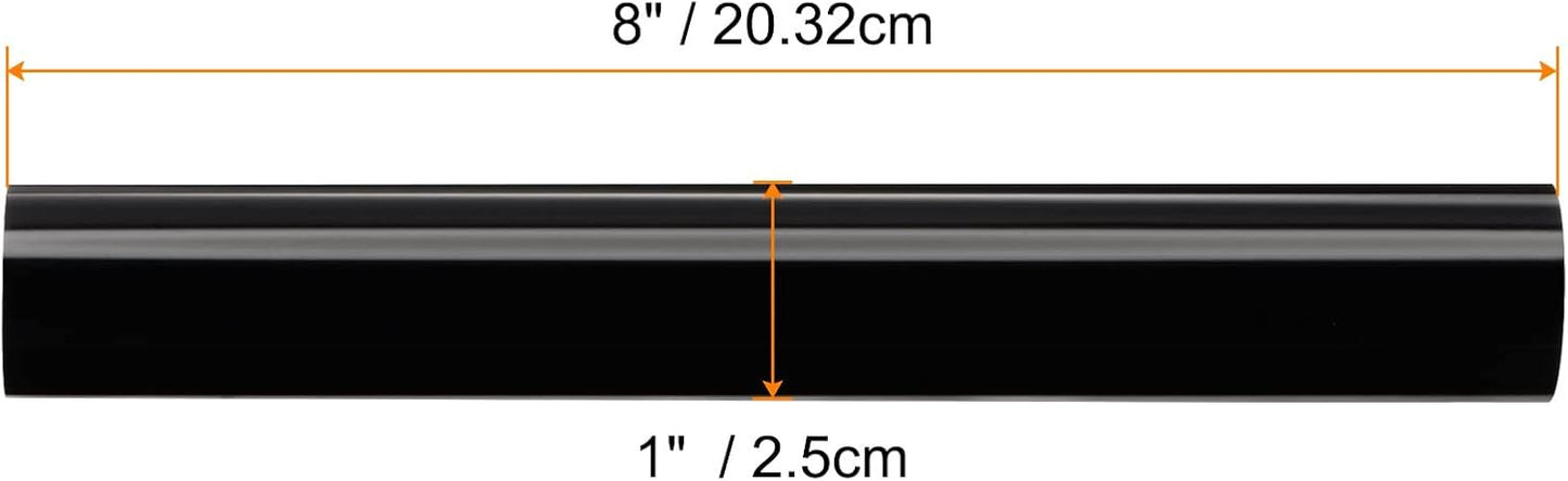 HARFINGTON Acrylic Clay Roller 8 Inch x 1 Inch Solid Non-Stick Plastic Round Tube Roller Polymer Clay Rod Fondant Rolling Pin for Shaping, Sculpting, Modeling DIY Crafts, Black