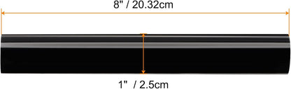 HARFINGTON Acrylic Clay Roller 8 Inch x 1 Inch Solid Non-Stick Plastic Round Tube Roller Polymer Clay Rod Fondant Rolling Pin for Shaping, Sculpting, Modeling DIY Crafts, Black