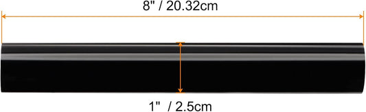 HARFINGTON Acrylic Clay Roller 8 Inch x 1 Inch Solid Non-Stick Plastic Round Tube Roller Polymer Clay Rod Fondant Rolling Pin for Shaping, Sculpting, Modeling DIY Crafts, Black