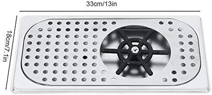 Cup Washing 114mm Diameter 201 Stainless Steel Machine Rinser Pitcher Drain and Drip Tray for Bar Coffee Shop G1/2in