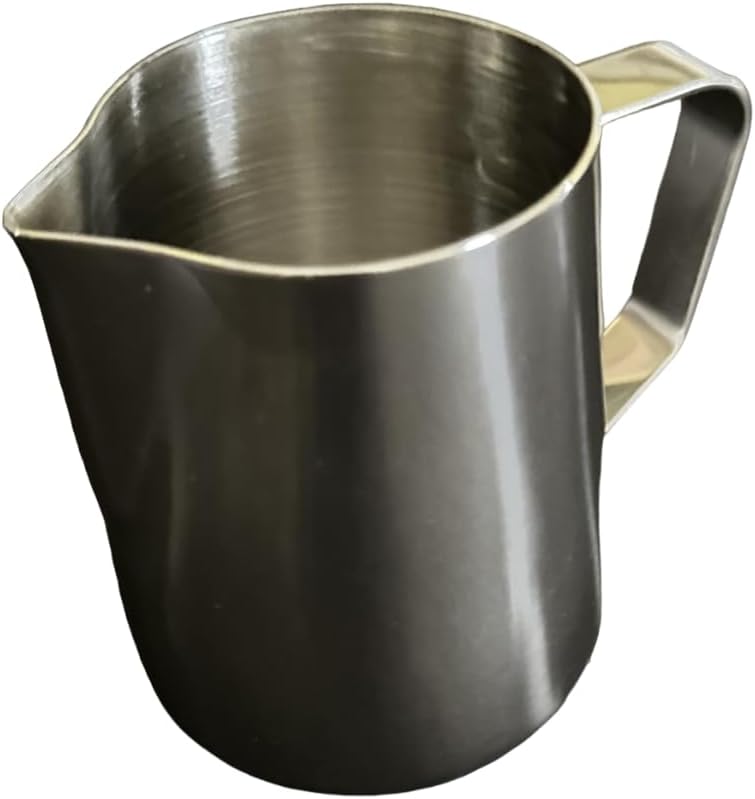 Rattleware 20 Oz Stainless Steel Etched Latte Art Pitcher Frother Cup with Drip-Resistant Spout and Graduated Measurements Jug Perfect for Home, Cafes, Restaurants, Trusted By Baristas Worldwide