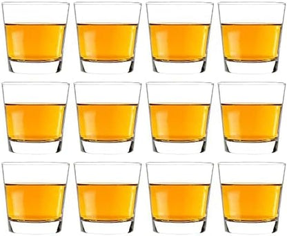 Vikko Shot Glasses, 3.5 Ounce Shot Glass, Set of 12 Small Liquor and Spirit Glasses, Durable Tequila, Alcohol and Espresso Shots, 12 Piece Large Shooter Glass Set (Traditional)
