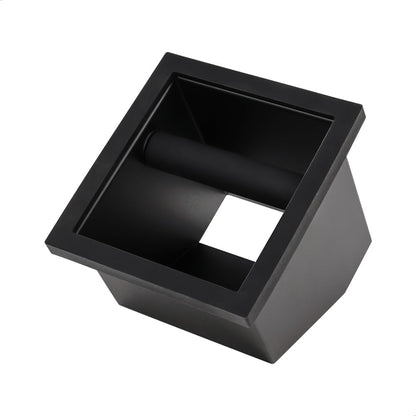 watchget Espresso Grounds Knock Box, Bottomless Chute with Removable Bar, Stainless Steel & Silicone Construction, Built-in Desktop Waste Collector for Home & Café