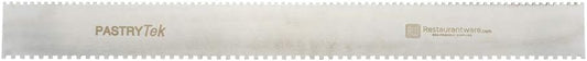 Restaurantware 19.8 Inch x 2 Inch Cake Comb 1 Square Decorating Comb - Double-Sided Assorted Edges Stainless Steel Icing Smoother For Decorating Or Sculpting Desserts