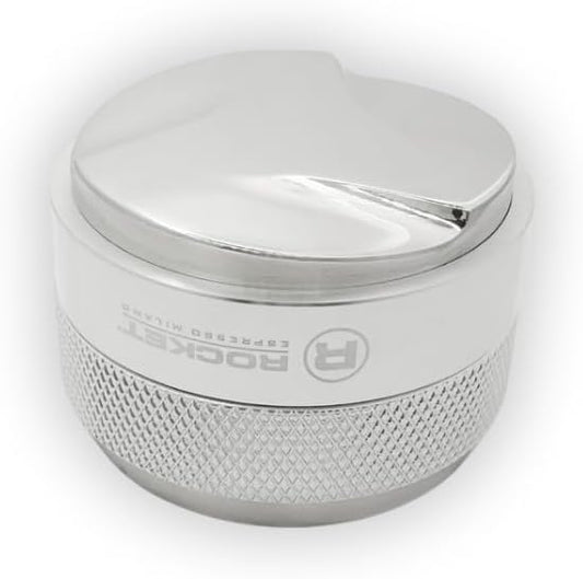 2 in 1 Tamper & Leveler for Rocket 58mm. Silver