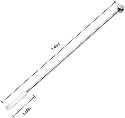 20 pcs Stainless Steel Coffee Beverage Stir Sticks Cocktail Stirrers Drink Swizzle Stick 7.4" Swizzle Stick Picks Tools