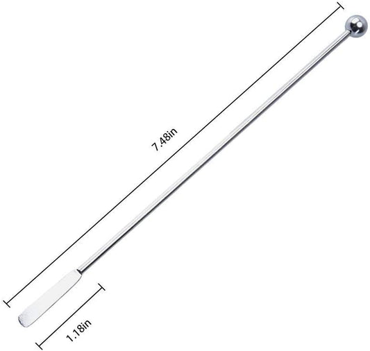 20 pcs Stainless Steel Coffee Beverage Stir Sticks Cocktail Stirrers Drink Swizzle Stick 7.4" Swizzle Stick Picks Tools