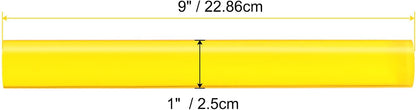 HARFINGTON Acrylic Clay Roller 9 Inch x 1 Inch Solid Non-Stick Plastic Round Tube Roller Polymer Clay Rod Fondant Rolling Pin for Shaping, Sculpting, Modeling DIY Crafts, Yellow