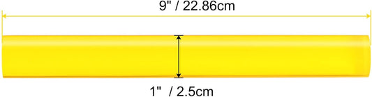HARFINGTON Acrylic Clay Roller 9 Inch x 1 Inch Solid Non-Stick Plastic Round Tube Roller Polymer Clay Rod Fondant Rolling Pin for Shaping, Sculpting, Modeling DIY Crafts, Yellow