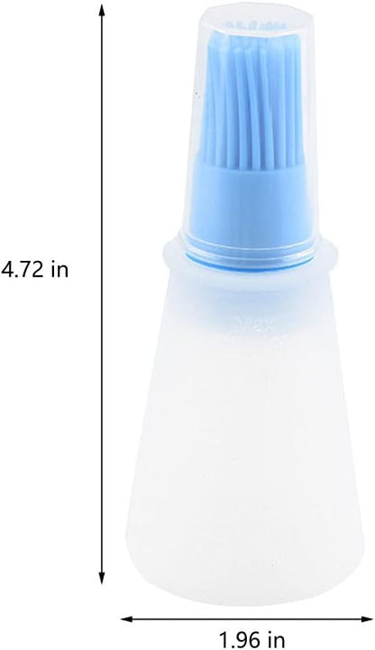 Silicone Oil bottle brush，BBQ/Pastry Basting Brushes,Silicone Cooking Grill Barbecue Baking Pastry Oil/Honey/Sauce Bottle Brush (4 PCS,blue)