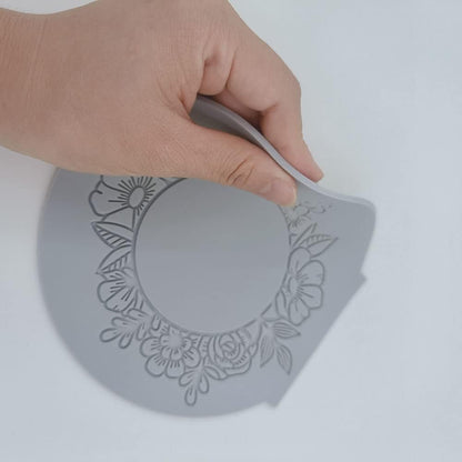 Silicone Lace Mold, Wedding Cake Lace Mat, Coral Cake Decorating Mold Flower Fondant Impression Mats for Edible Lace Fondant Mold, Sugar-Lace Cupcake Mat Tools (A_6.6x6.4x0.12inch)