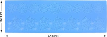 Embossing Lace Fondant Mold, Multi Circle Flowers Lace Mat Wedding, Silicone Molds for Cake Decorating Tool, Cake Lace Molds