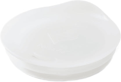 Reusable Coffee Cup Silicone Lid – Fits Most Tumbler, Water Bottle, & Ceramic Coffee Mug Between 3⅜”-3⅝” – Dishwasher-Safe Travel Mug Lid keeps your beverage in your mug (Large - Clear)