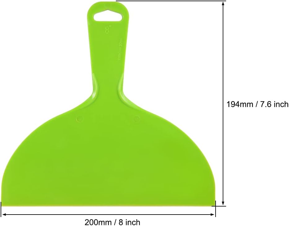 uxcell Putty Scraper 8" Plastic Flexible Putty Knives Disposable Spreader for Taping Drywall Wall Painting Green 2pcs
