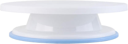 Cake Decorating Turntable 11 Inch Cake Turntable Anti-Slip Rotating Cake Stand for Decorating(1pcs White)