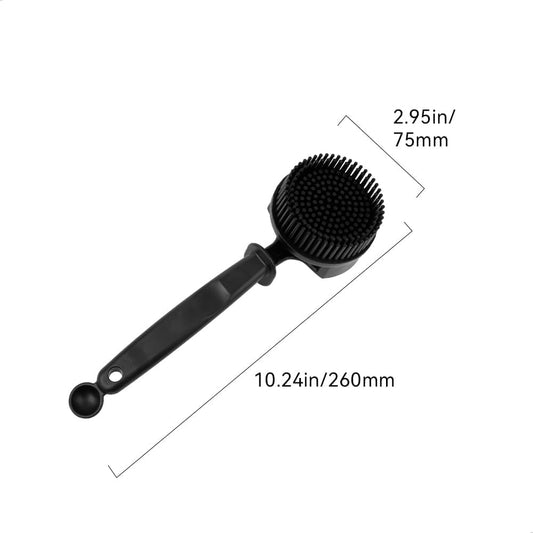 watchget Silicon Espresso Coffee Machine Cleaning Brush Professional Design for 360° Cleaning of espresso Group Head Detachable Silicon Bristles for 58mm Grouphead