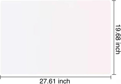 Extra Large Mulitpurpose Silicone Placemat,Countertop Protector, Kitchen Counter Mat, Table Mat, Heat Resistant, Washable, Non Slip (27.6x19.6 inch, Translucent-1pcs)