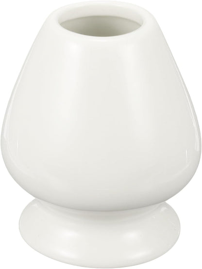 HARFINGTON Ceramic Chasen Stand 70mm Matcha Whisk Holder Teas Set Whisks Stand Traditional Matcha Tea Chasen Holder Tea Set Accessories for Tea Tasting, White