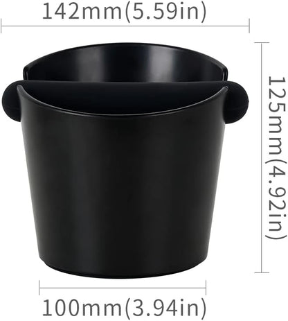 watchget Coffee Knock Box - 4.8 Inch Shock-Absorbent Barista Style Espresso Dump Bin with Removable Knock Bar and Non-Slip Base, Durable Coffee Bin for Home and Cafe