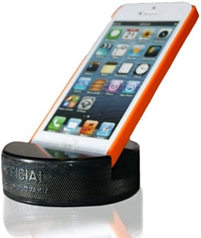 The Original Indestructible Hockey Puck Phone Stand - The Best Universal Smartphone Stand Compatible for All iPhone/Samsung/Google/LG Smartphones. Made from a Real Hockey Puck (2 Pack)