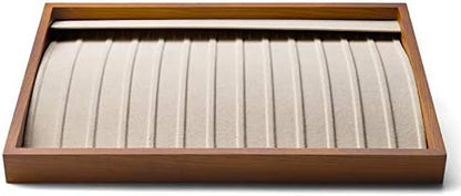 Oirlv Wood 13 Grids Necklace/Bracelet/Pendant Display Tray Jewelry Drawer Organizer Stackable Jewelry Trays (Creamy-white)