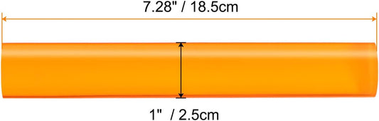 HARFINGTON Acrylic Clay Roller 7.28 Inch x 1 Inch Solid Non-Stick Plastic Round Tube Roller Polymer Clay Rod Fondant Rolling Pin for Shaping, Sculpting, Modeling DIY Crafts, Orange