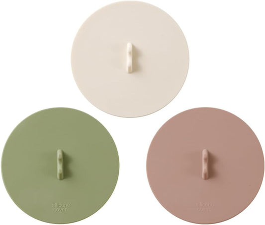 Silicone Cup Lids Silicone Cup Covers 6color Design, Food Grade Anti-dust Airtight Seal Lids for Mugs, Tea Cups, Coffee Cup 3pcs (G+W+B)