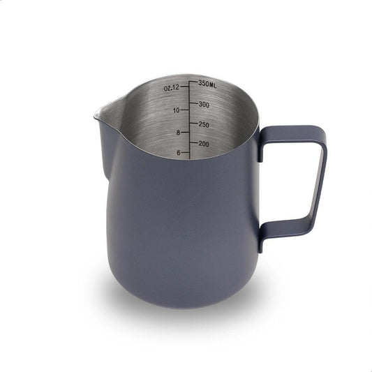 watchget Stainless Steel Milk Frothing Pitcher 12oz/350ml - Espresso Steaming Pitcher for Cappuccino, Latte Art, Coffee Machine Accessories Milk Jug Coffee Frother Cup, Blue