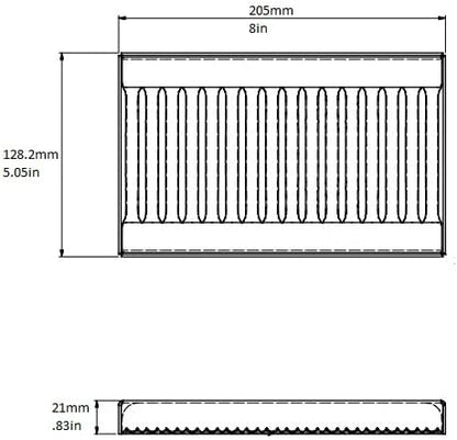 Rattleware Medium-Duty Aluminum Drip Tray 8″×5″×0.75″ with Removable Grate – Durable Beverage & Espresso Equipment Protection for Cafe, Bar, or Home Coffee Stations