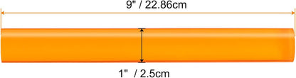 HARFINGTON Acrylic Clay Roller 9 Inch x 1 Inch Solid Non-Stick Plastic Round Tube Roller Polymer Clay Rod Fondant Rolling Pin for Shaping, Sculpting, Modeling DIY Crafts, Orange