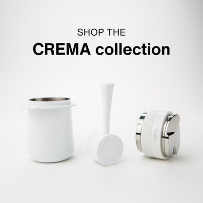 Crema Coffee Products 58mm Hand Tamper & Coffee Distributor | Compatible with Flair Pro and Pro 2 Portafilter | Double-Sided, Adjustable Depth Tool | Made with Durable 304 Stainless Steel | Silver