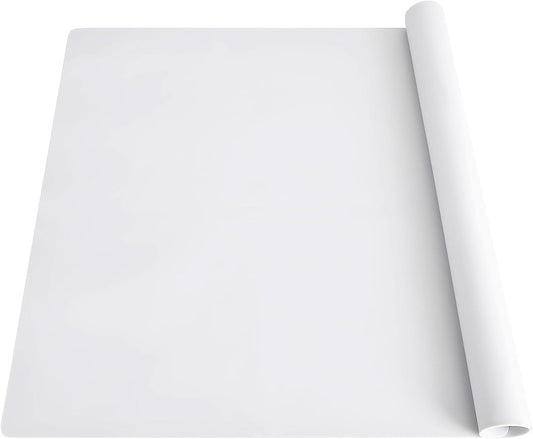 2MM Thick Silicone Countertop Mat, 23.6"x 15.7"(60cmx40cm), Silicone Mats for Kitchen Counter, Nonslip Heat Resistant Mat, Large Kitchen Counter Mats, Waterproof Countertop Protector, Semitransparent