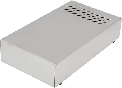 Espresso Knock Box Drawer, Stainless Steel Coffee Grounds Container with Removable Rubber Knock Bar and Non-slip Base, Mini 9.29 x 5.43 x 2.08 inches (Silver)