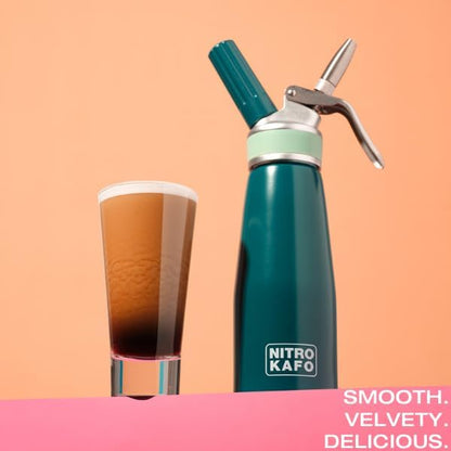 Premium 0.5L Nitro Coffee Maker, Aluminum Nitro Cold Brew Coffee Maker with Special Nitro Diffuser Nozzle & Cold Brew Pitcher for Making Nitro Cold Brew, 1 Pint/0.5L