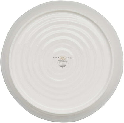 Portmeirion Sophie Conran 11" Round Roasting Dish, Porcelain Casserole Baking Dish, Dishwasher, Microwave, Freezer, Oven Safe, Versatile Cookware for Roasting, Baking, and Serving (White)