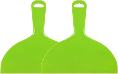 uxcell Putty Scraper 8" Plastic Flexible Putty Knives Disposable Spreader for Taping Drywall Wall Painting Green 2pcs