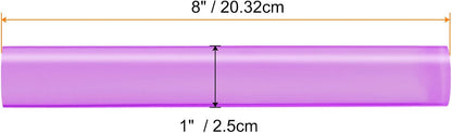 HARFINGTON Acrylic Clay Roller 8 Inch x 1 Inch Solid Non-Stick Plastic Round Tube Roller Polymer Clay Rod Fondant Rolling Pin for Shaping, Sculpting, Modeling DIY Crafts, Purple