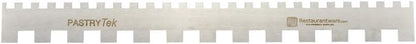 Restaurantware 19.8 Inch x 2 Inch Cake Comb 1 Square Decorating Comb - Double-Sided Assorted Edges Stainless Steel Icing Smoother For Decorating Or Sculpting Desserts