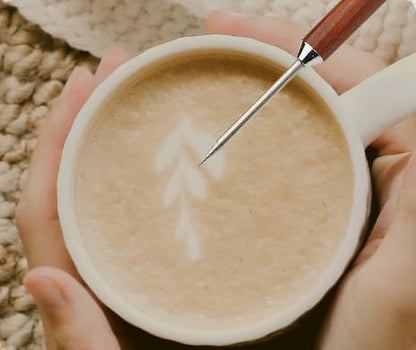 2pcs Stainless Steel Coffee Art Pen - Dual-Ended Latte Art Pen for Creative Coffee Designs