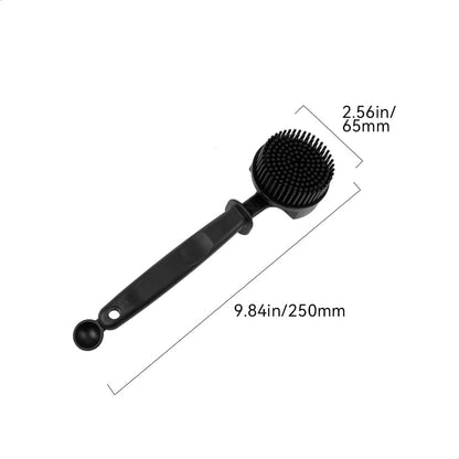 watchget Silicon Espresso Coffee Machine Cleaning Brush Professional Design for 360° Cleaning of espresso Group Head Detachable Silicon Bristles for 51mm Grouphead