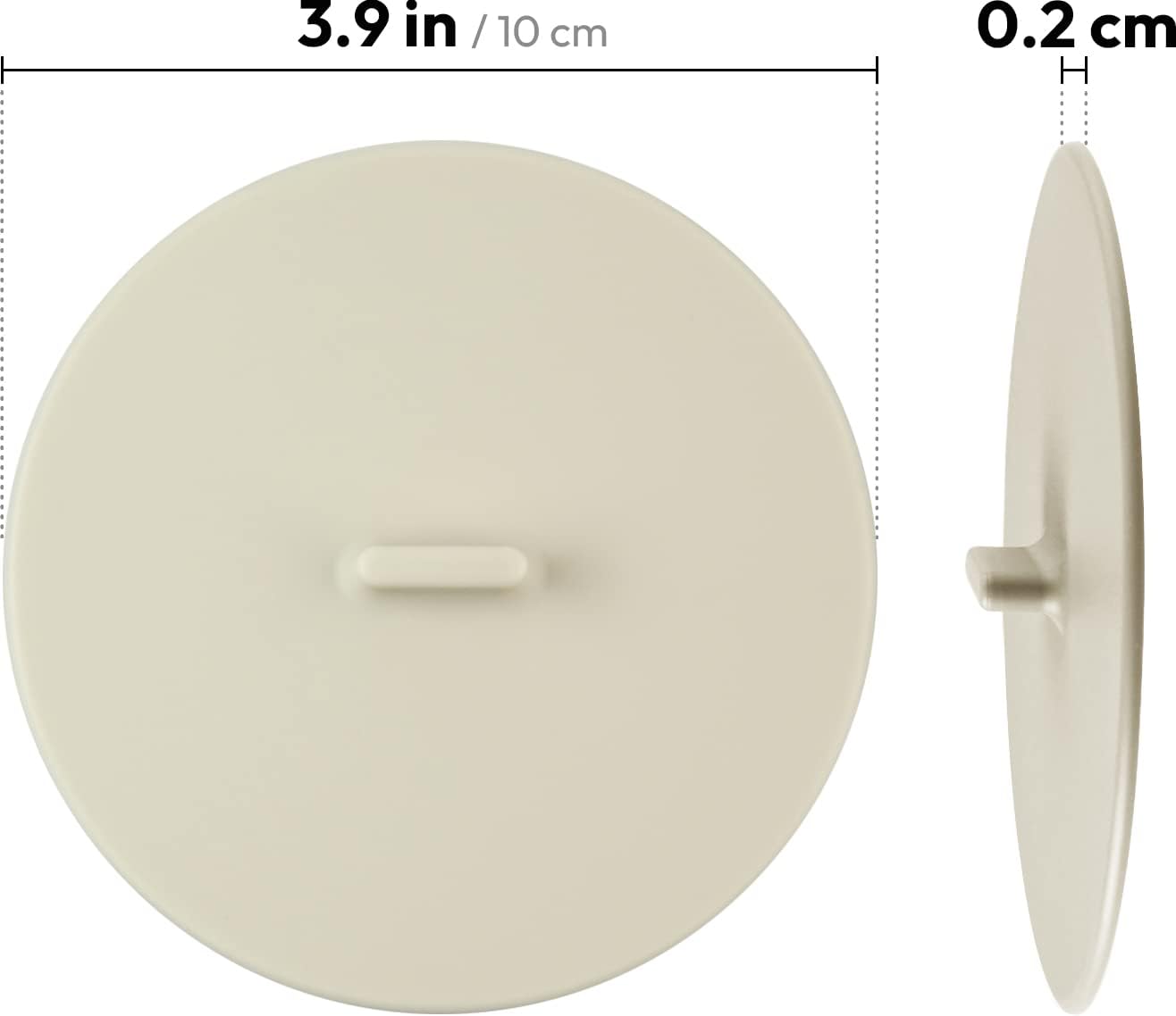 Carrotez Silicone Cup Covers for Drinks, 3.9 Inch Reusable Silicone Mug and Cup Lids for Steeping Coffee and Tea, Set of 2 - Cream