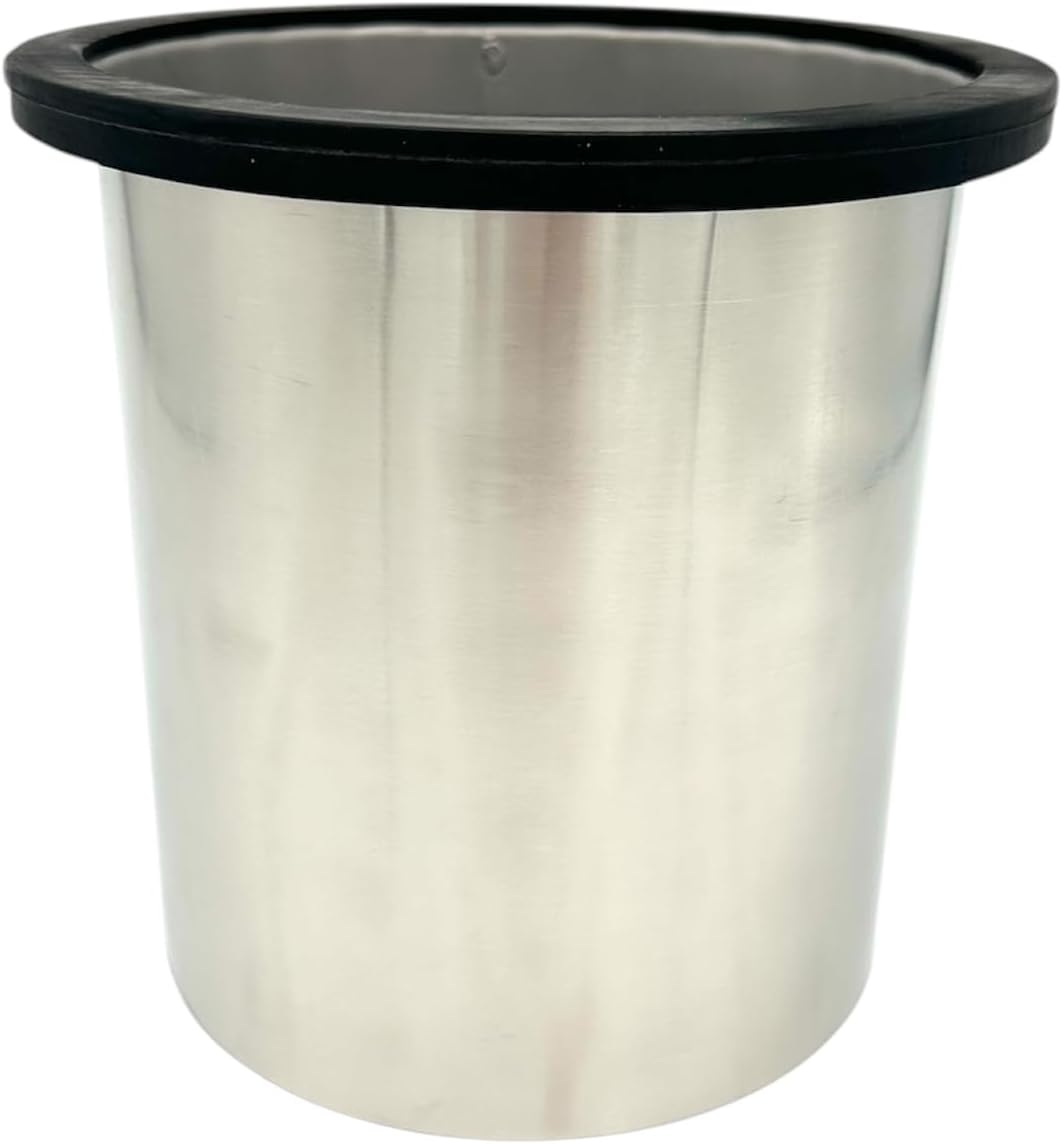 Rattleware Stainless Steel Open Bottom Knock Box Chute – Heavy-Duty Espresso Disposal Bin with Welded Rubber Bar – Fits Coffee Stations, Cafe, Restaurant, Hotel, or Home Use (6.25" x 7.5")