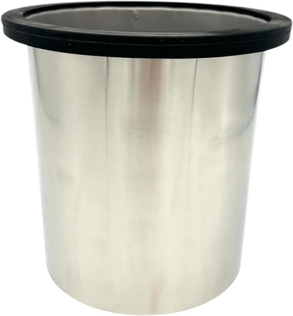 Rattleware Stainless Steel Open Bottom Knock Box Chute – Heavy-Duty Espresso Disposal Bin with Welded Rubber Bar – Fits Coffee Stations, Cafe, Restaurant, Hotel, or Home Use (6.25" x 7.5")