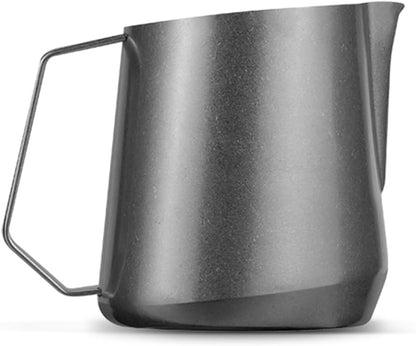 MHW-3BOMBER Milk Frothing Pitcher - 20oz/600ml Milk Frother Cup with U-Shaped Spout - SUS 304 Steaming Pitcher - Cappuccino Latte Art Cup for Barista - Quadrilateral Body - P5183-OS